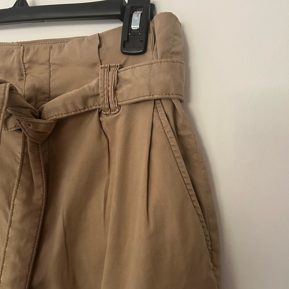 Beige Tapered Ankle High Rise Pants - Picture 15 of 15